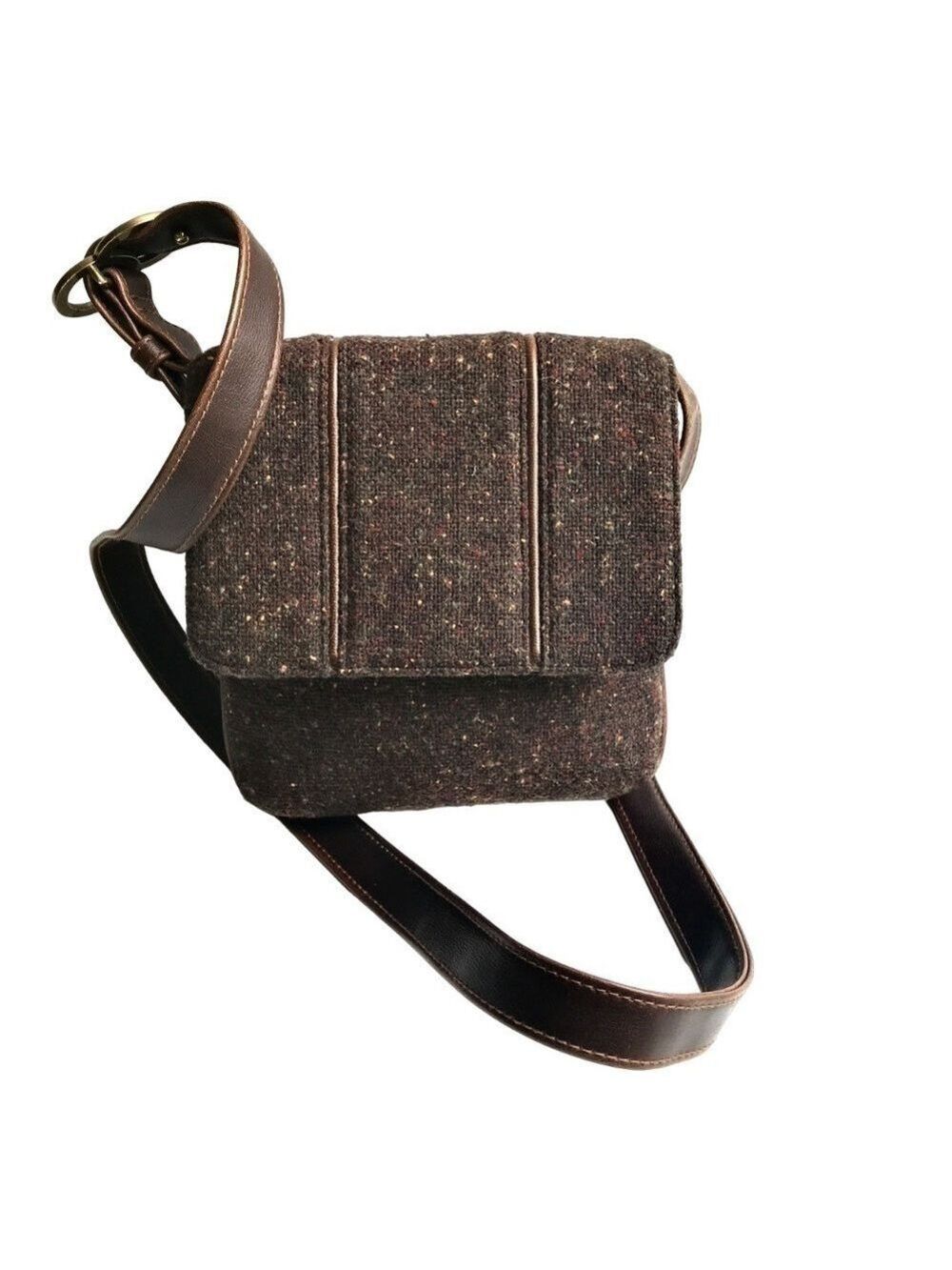 Liz Claiborne Wool & Poly Small Crossbody Bag w/ Compartments